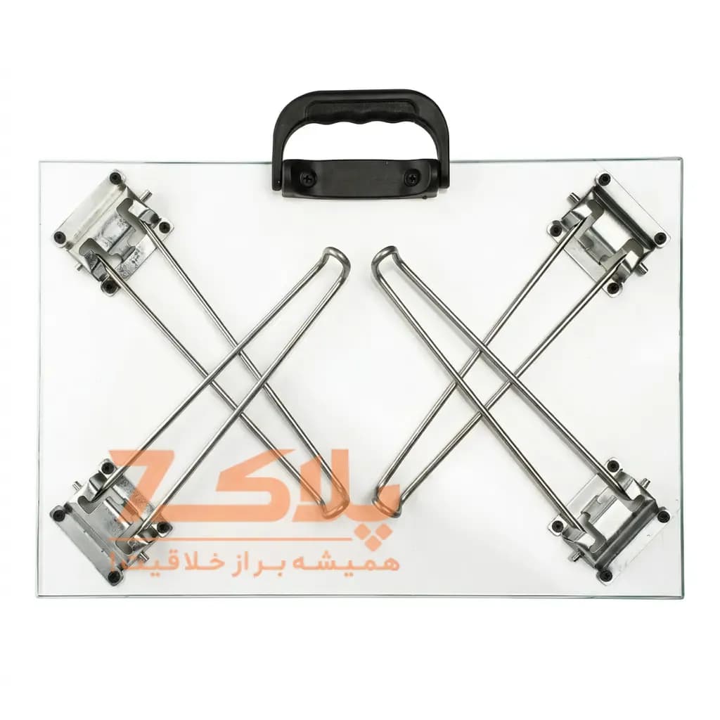 میز تحریر و لپ‌تاپ تاشو نشسته سایز ۳۰×۵۰ سانتی‌متر (دسته‌دار با پایه خم ضدخش) — تصویر ۱۲