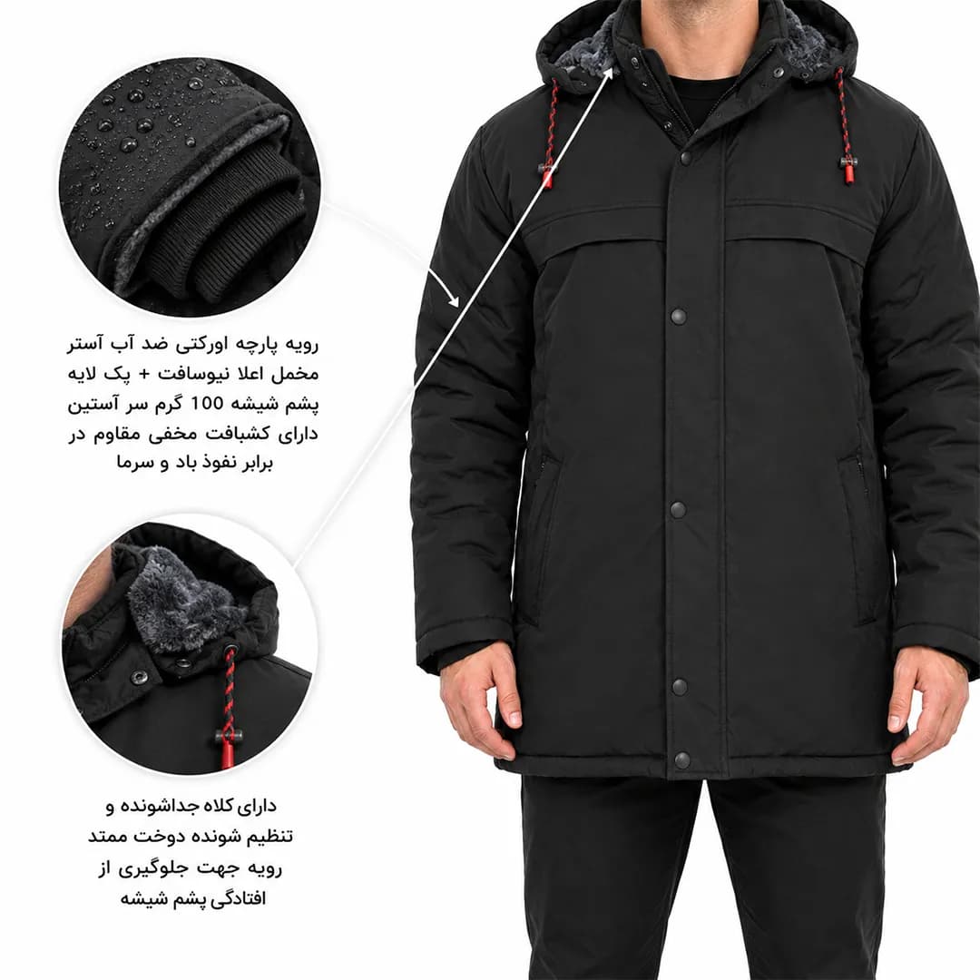 لباس کار زمستانی اورکت کارا کد 302 — تصویر ۷