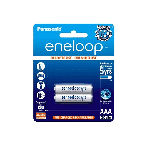 باتری نیم قلمی قابل شارژ پاناسونیک (800mAh) – مدلeneloop – بسته دو تایی