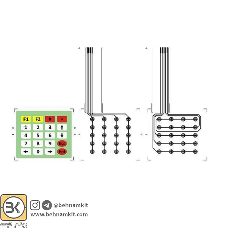 کیپد 5×4 فلت دار ماتریسی — تصویر ۵