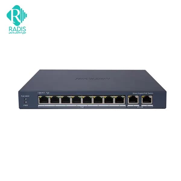 سوییچ شبکه 8 پورت PoE هایک ویژن مدل DS-3E1510P-EI — تصویر ۲