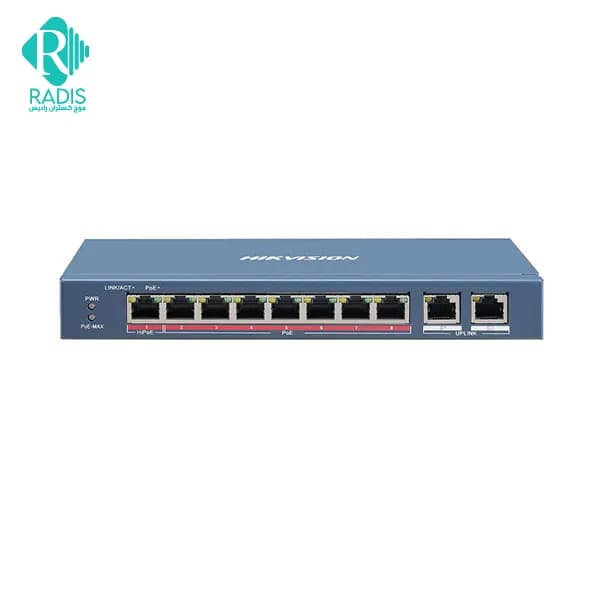 سوییچ شبکه 8 پورت PoE هایک ویژن مدل DS-3E0310HP-E