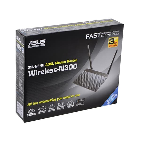مودم بی‌سیم N300 ایسوس سری +ADSL2 مدل N14U_C1 | آیبینو — تصویر ۴