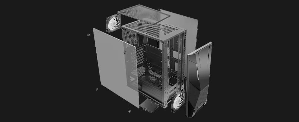 کیس کامپیوتر ARIA گرین ا Green ARIA Computer Case — تصویر ۱۱