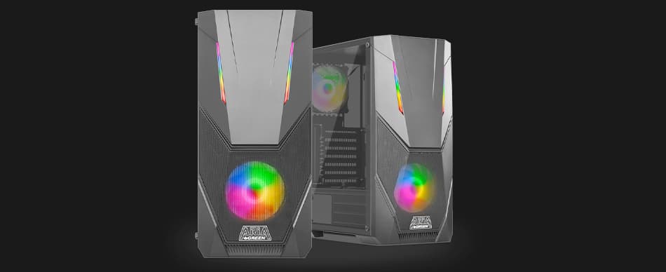 کیس کامپیوتر ARIA گرین ا Green ARIA Computer Case — تصویر ۴