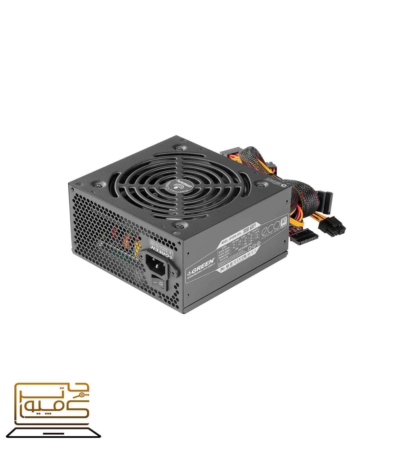 پاور GP300A-ECO Rev3.1 گرین 300 وات ا Green GP300A-ECO REV3.1 Computer Power Supply