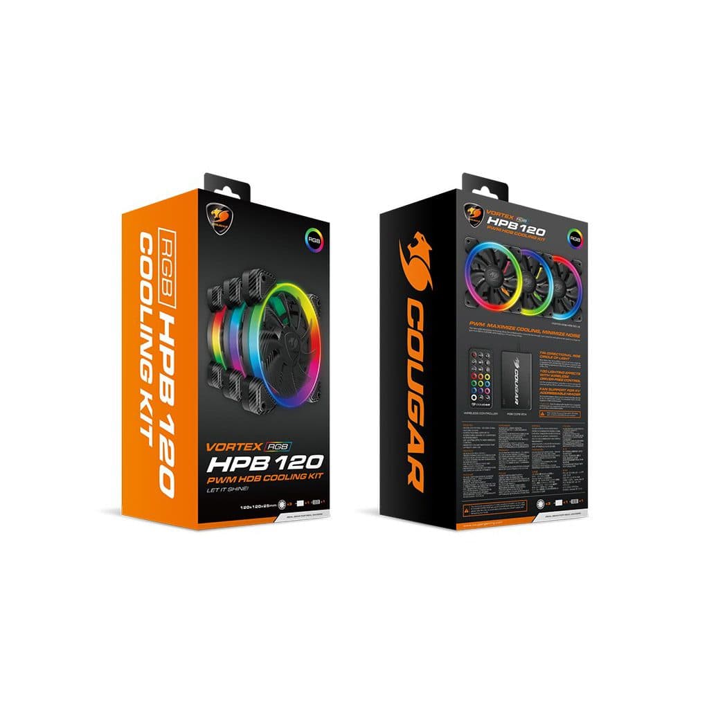 فن کیس Vortex RGB HPB 120 Cooling Kit کوگر ا Cougar Vortex RGB HPB 120 Cooling Kit CASE FAN — تصویر ۸
