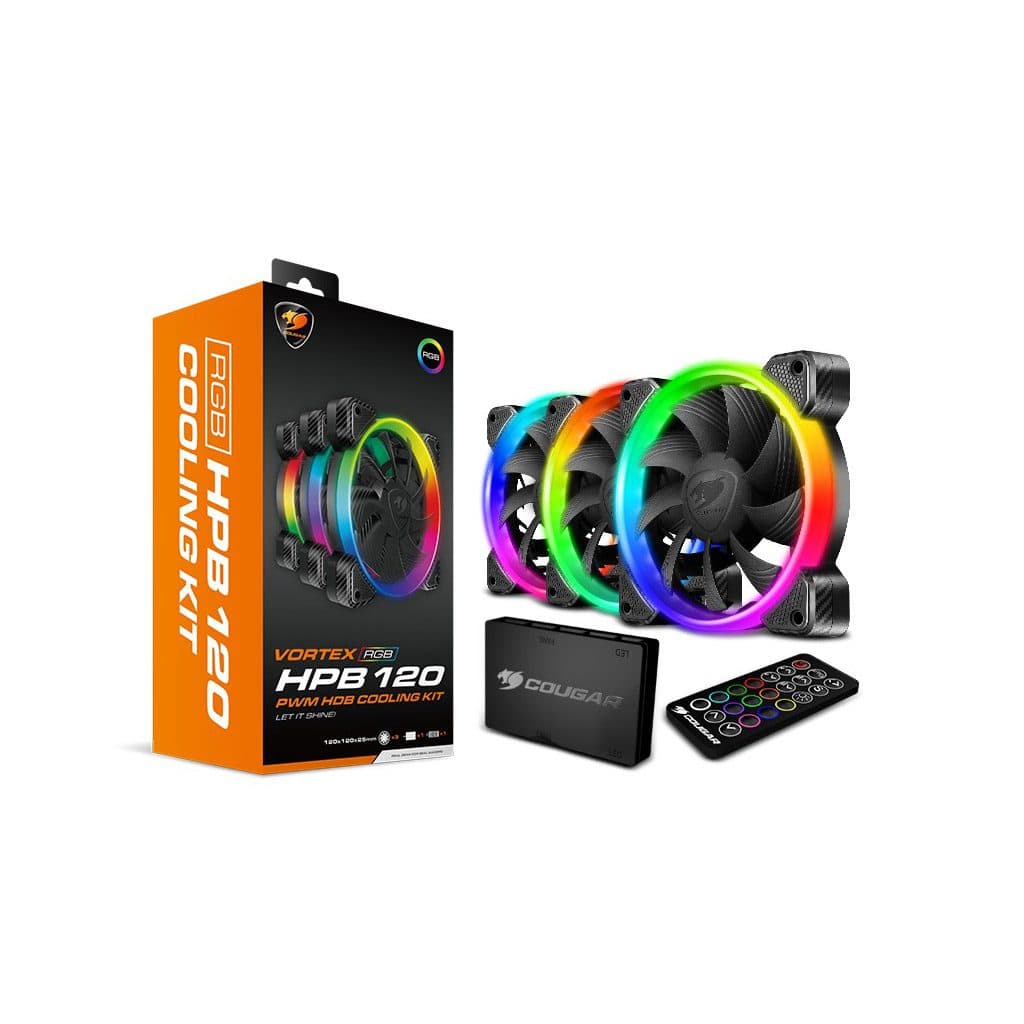 فن کیس Vortex RGB HPB 120 Cooling Kit کوگر ا Cougar Vortex RGB HPB 120 Cooling Kit CASE FAN — تصویر ۵