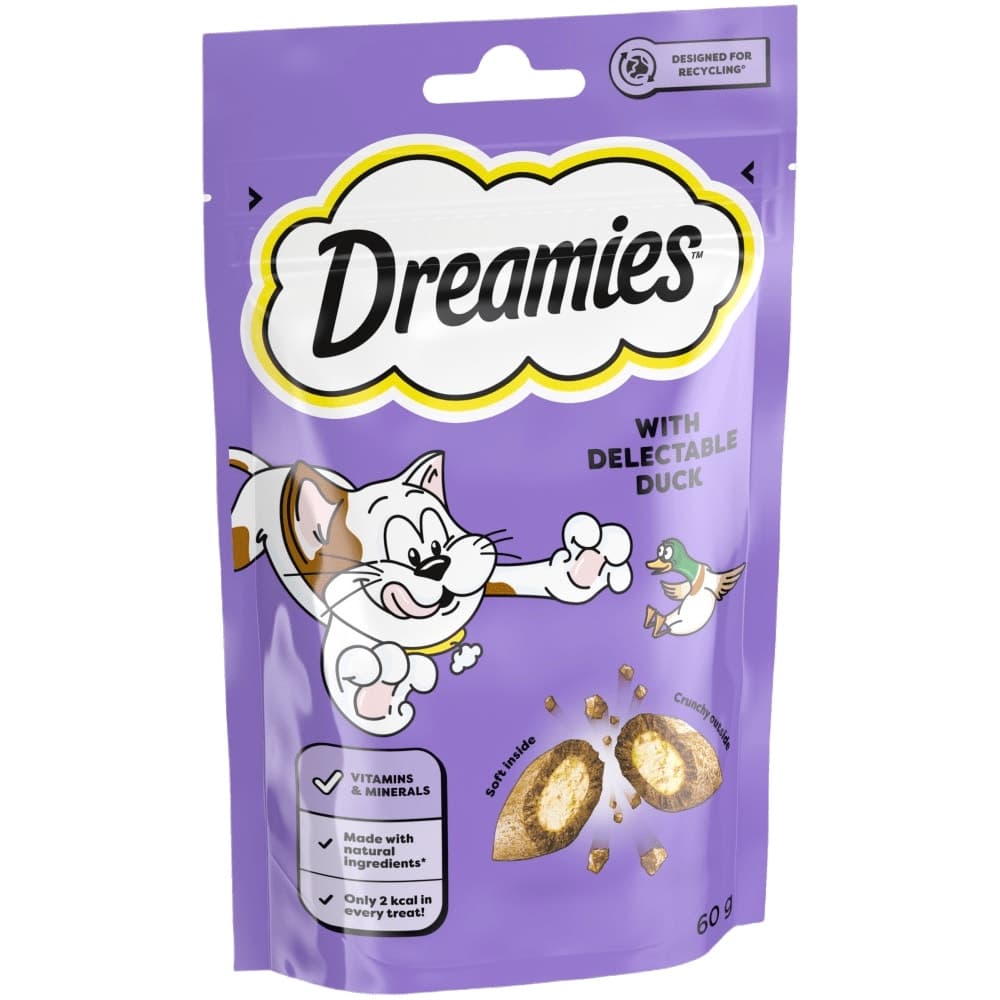 تشویقی گربه دریمیز با طعم اردک Dreamies