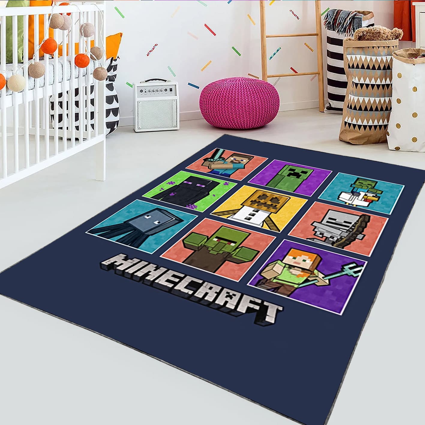 فرش فانتزی گیمینگ طرح بازی ماینکرافت WA-4406
