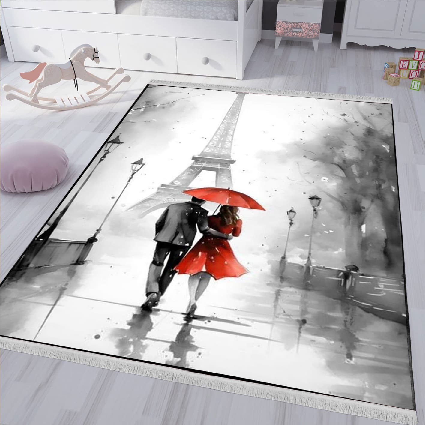 فرشینه طرح هنری عاشقانه پاریس WA-3792 — تصویر ۳