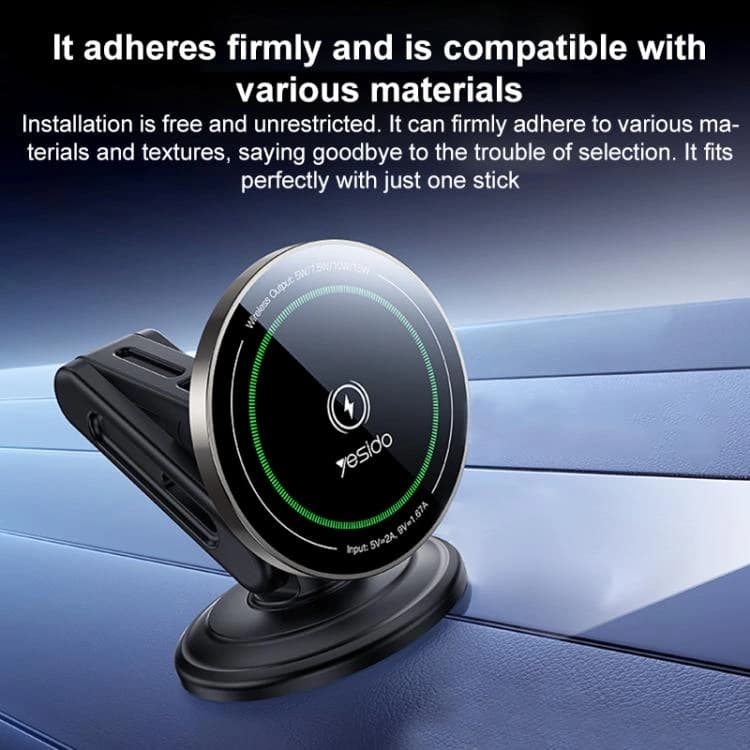 هلدر شارژر وایرلس مگنتی ۱۵ وات یسیدو Yesido C317 — تصویر ۵