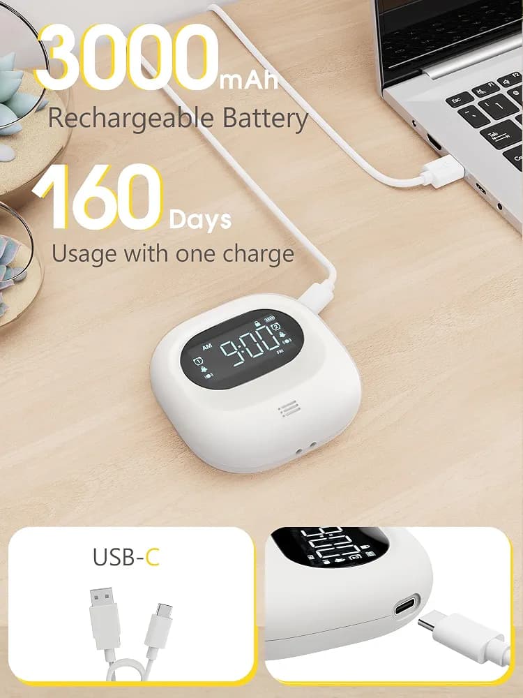 ساعت زنگ‌دار دیجیتال لرزشی برند Mesqool مدل CR1027 — تصویر ۱۲
