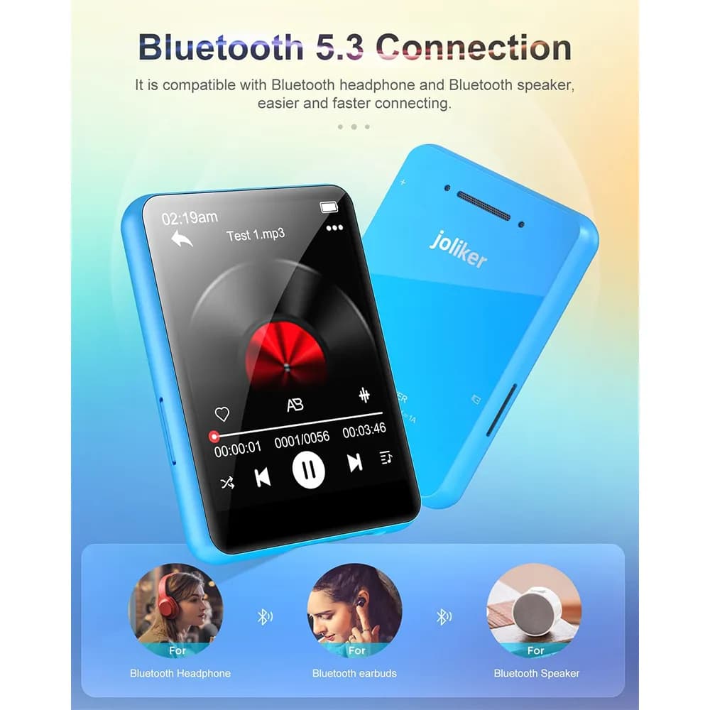 پخش‌کننده موسیقی MP3 بلوتوثی با حافظه 64 گیگابایت برند joliker مدل M4S — تصویر ۴