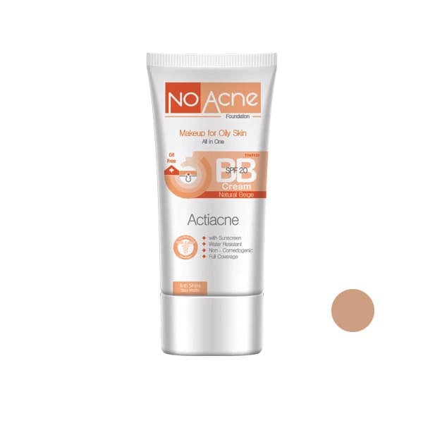 بی بی کرم رنگی (BB Cream) نو آکنه مناسب پوست های چرب و جوشدار حجم 40 میلی لیتر — تصویر ۶