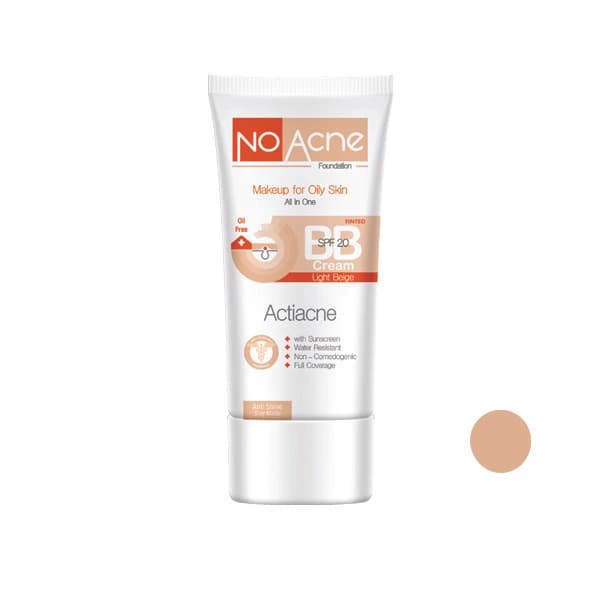 بی بی کرم رنگی (BB Cream) نو آکنه مناسب پوست های چرب و جوشدار حجم 40 میلی لیتر — تصویر ۷