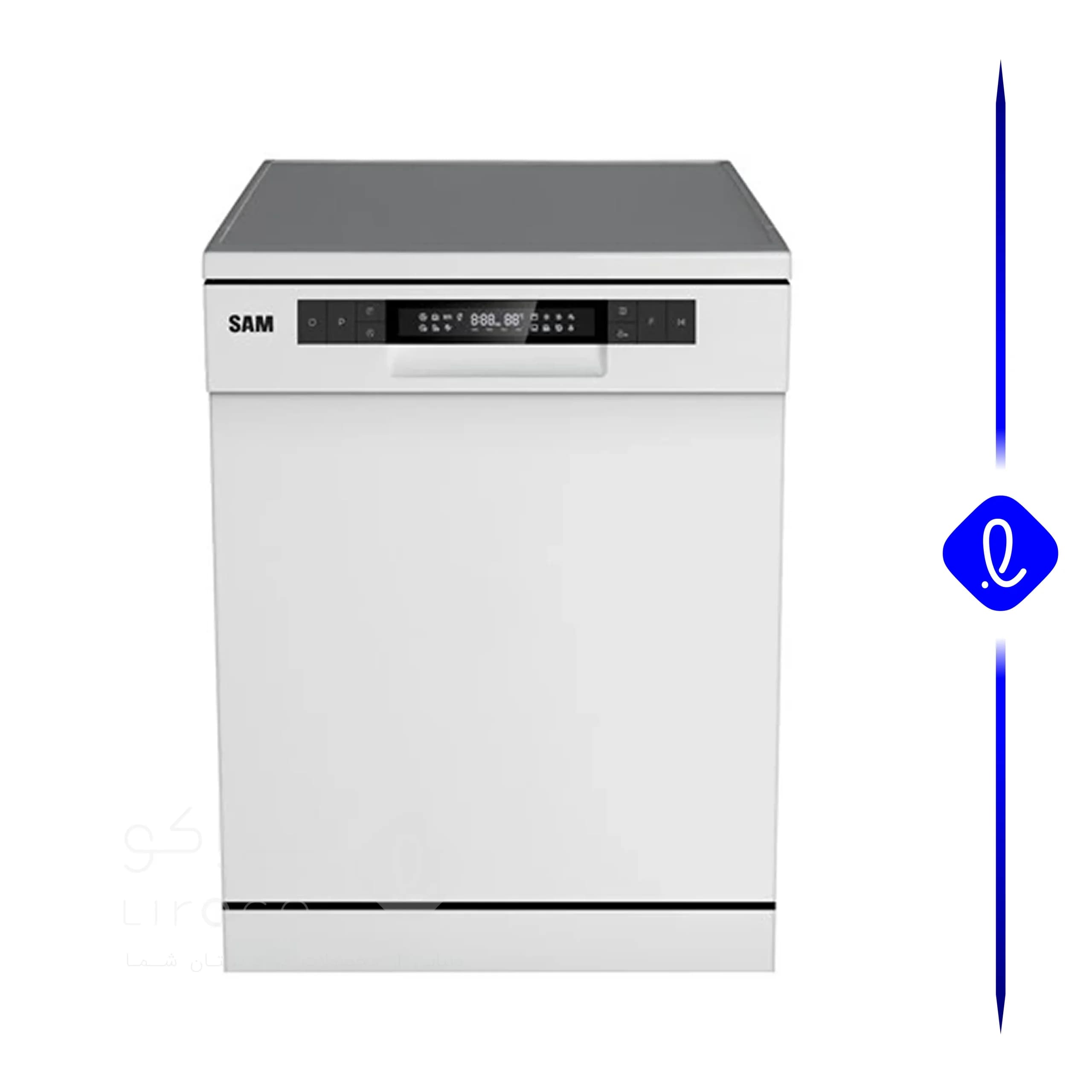 ماشین ظرفشویی سام الکترونیک مدل DW186 w ظرفیت ۱۵ نفره سفید