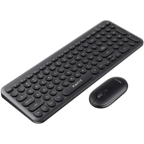 کیبورد و موس بیسیم برند HAVIT مدل KB254GCM مشکی