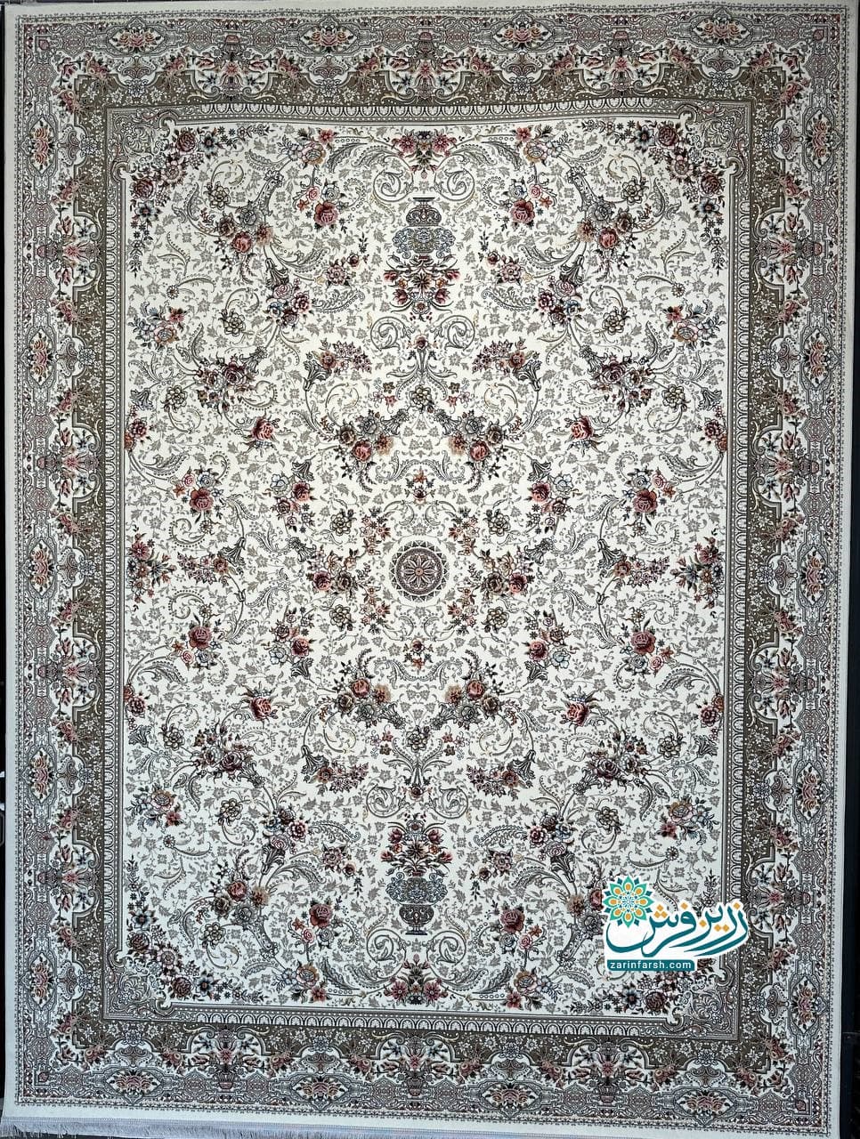 فرش خاطره کرم 700 شانه – تمام نخ اکریلیک