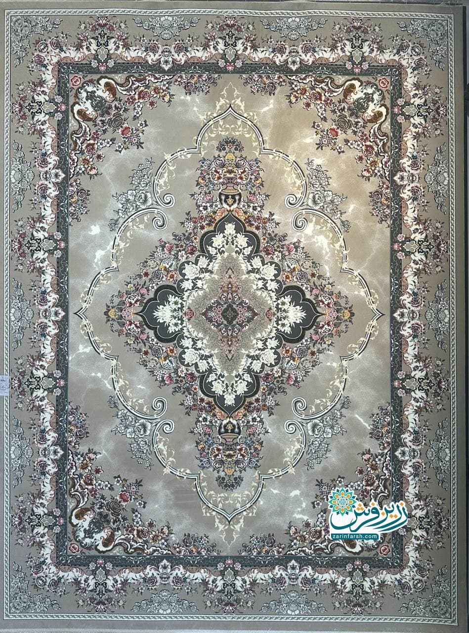 فرش ماندانا بژ 700 شانه – تمام نخ اکریلیک