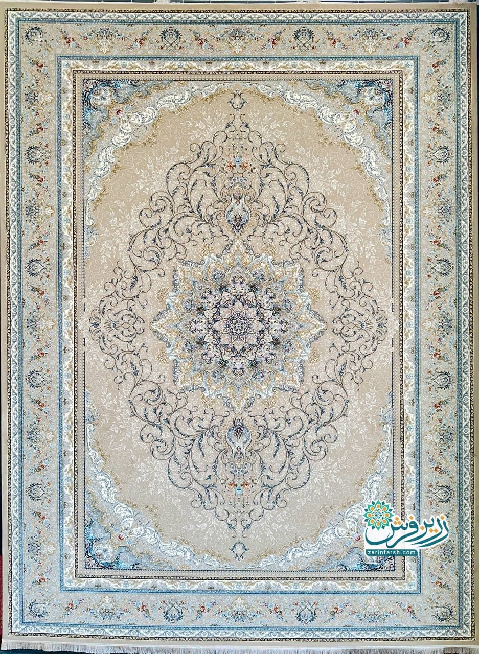 فرش گلن بژ 700 شانه – تمام نخ اکریلیک