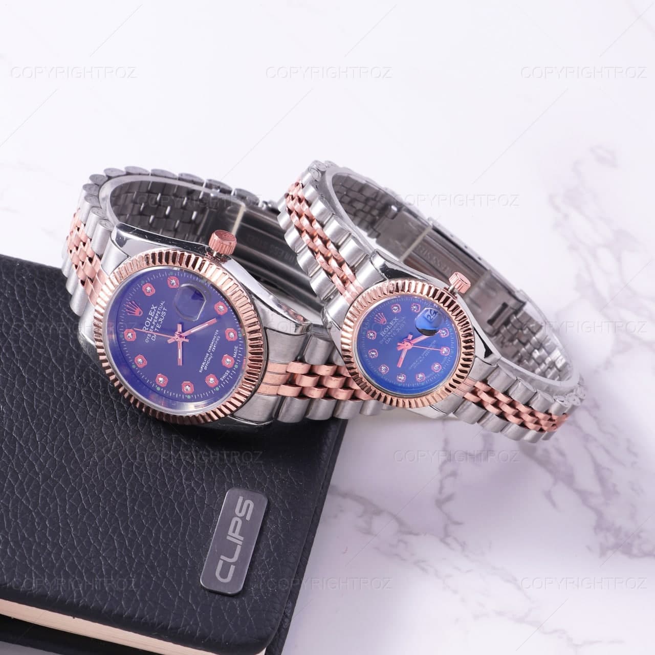 ست ساعت مچی مردانه و زنانه رولکس ROLEX مدل 599 — تصویر ۸