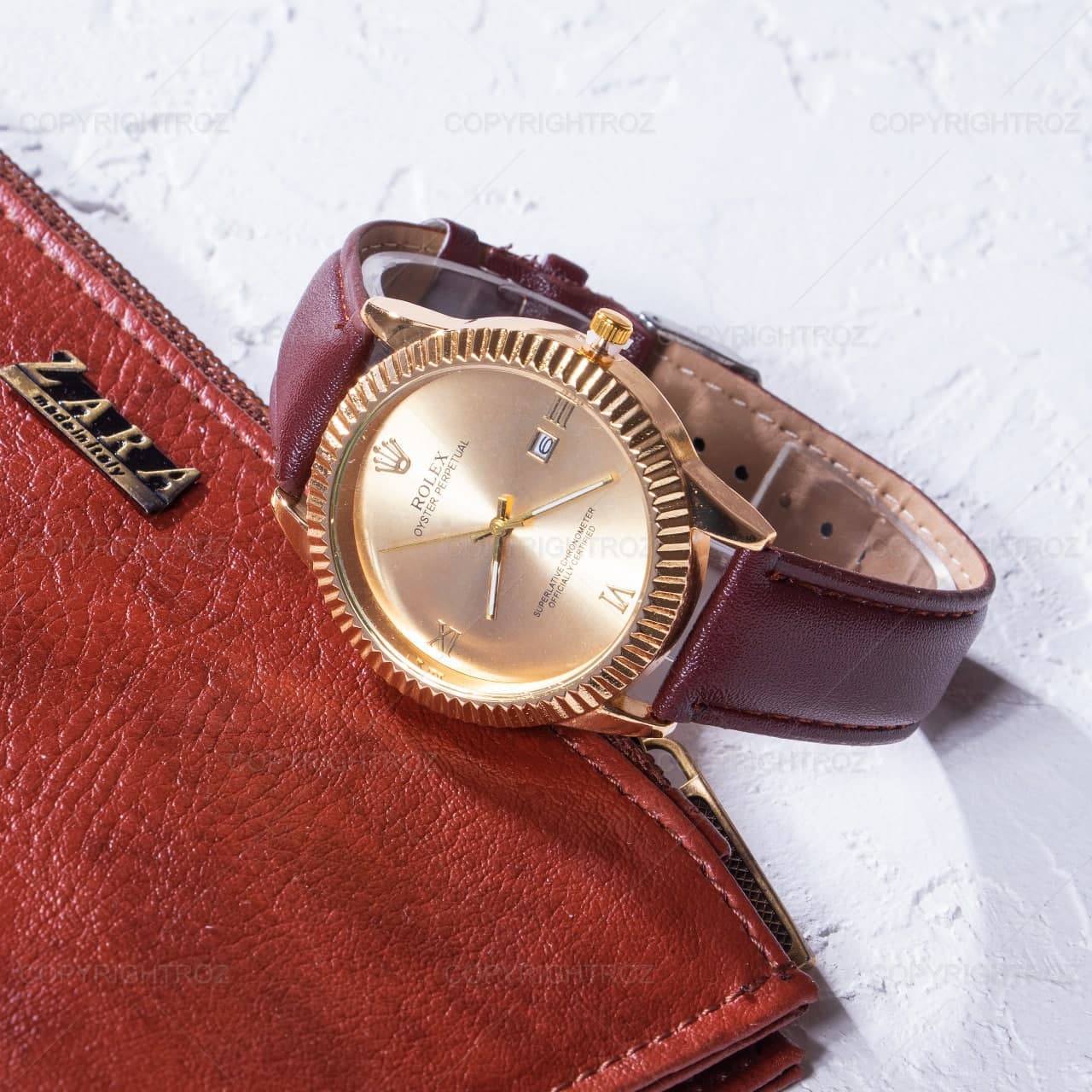 ست ساعت مچی و دستبند مردانه رولکس Rolex مدل 514 — تصویر ۵