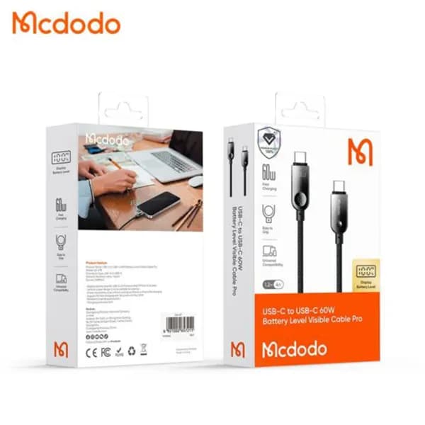 کابل شارژ دوسر تایپ سی مک دودو CA-4780 — تصویر ۱۲