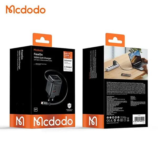 شارژر دیواری 4 پورت 100 وات مک دودو مدل Mcdodo Free Go CH-8470 — تصویر ۷