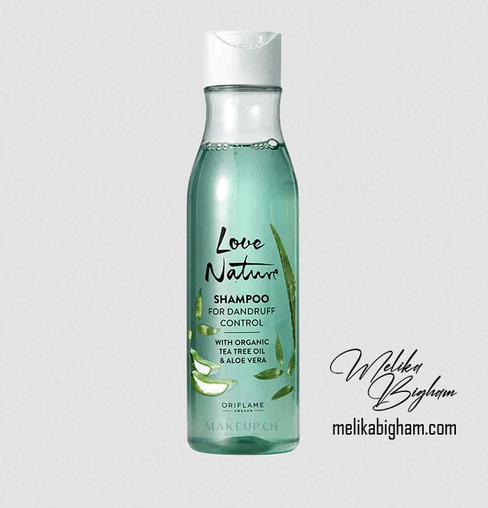 شامپو درخت چای و آلوئه ورا ضد شوره لاونیچر اوریفلیم Love Nature Shampoo For Oily Hair with Organic Lemon & Mint