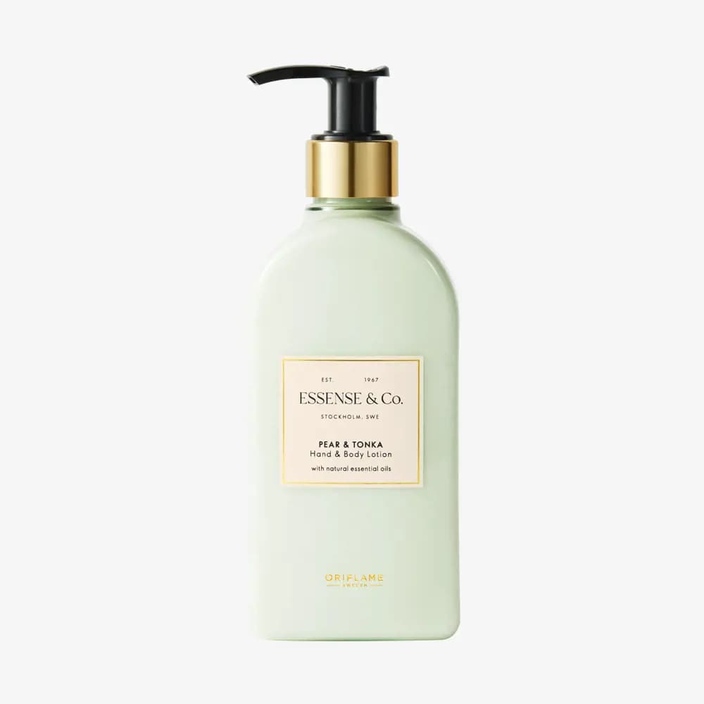 صابون مایع لوکس با رایحه گلابی تازه و تونکای خامه‌ای اوریفلیم Essense&Co Pear & Tonka Hand & Body Wash