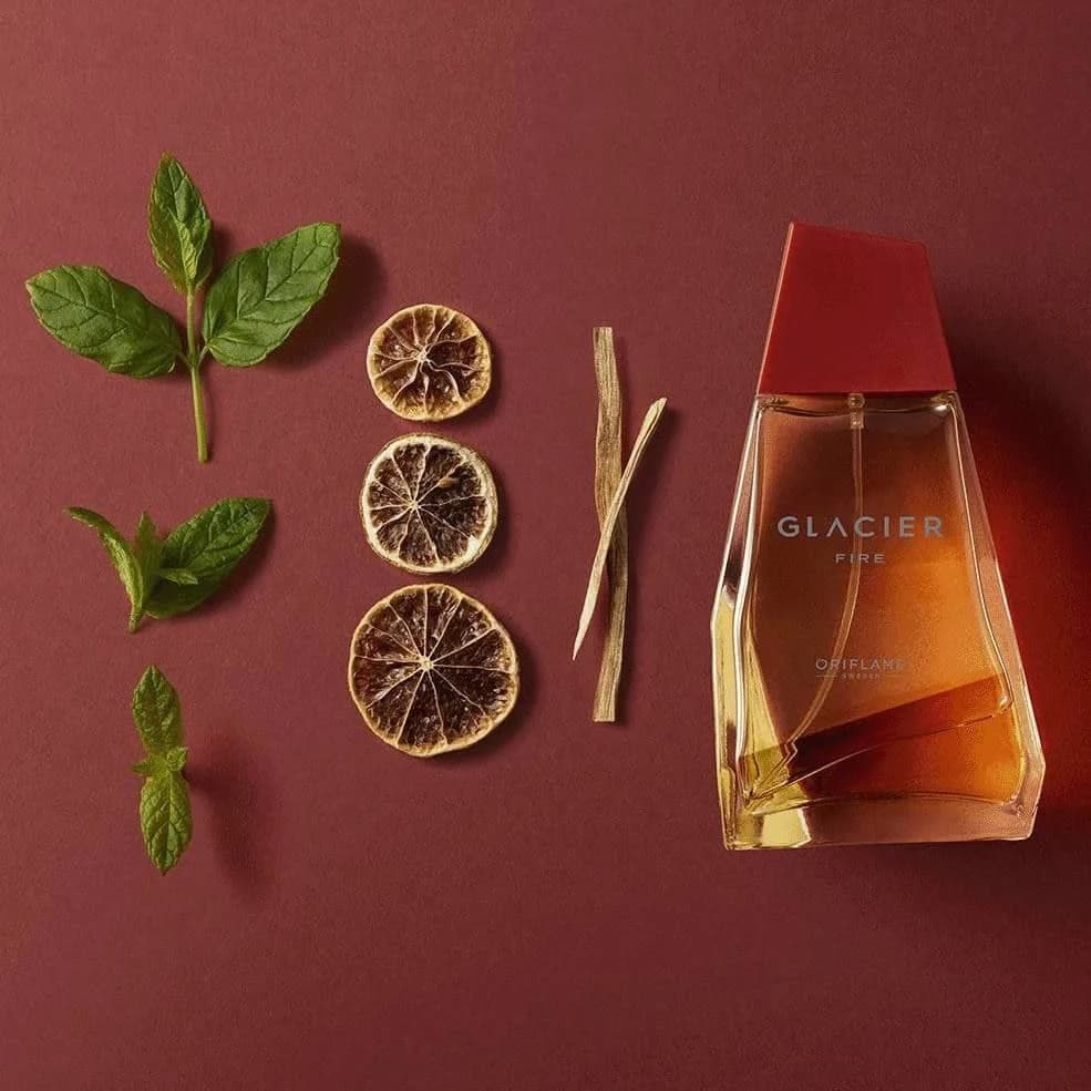 ادوتویلت مردانه گلشیر فایر قهوهای اوریفلیم GLACIER Fire Eau de Toilette — تصویر ۸