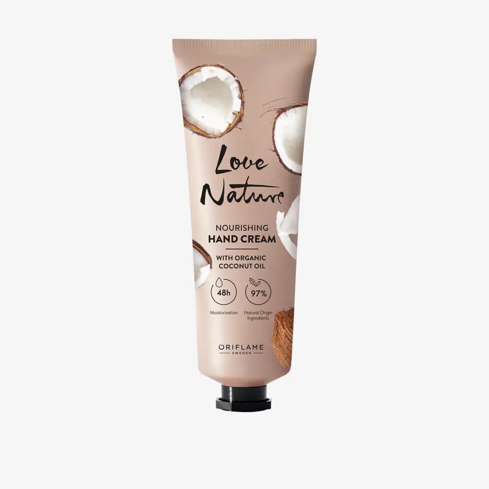 کرم محافظت کننده دست و ناخن روغن نارگیل لاونیچر اوریفلیم Love Nature Nourishing Hand Cream with Organic Coconut Oil