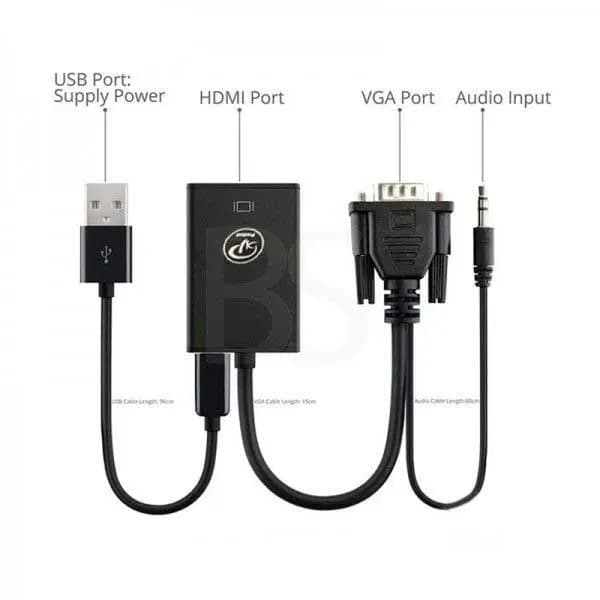 تبدیل VGA To HDMI ایکس پی پروداکت مدل T906G — تصویر ۷