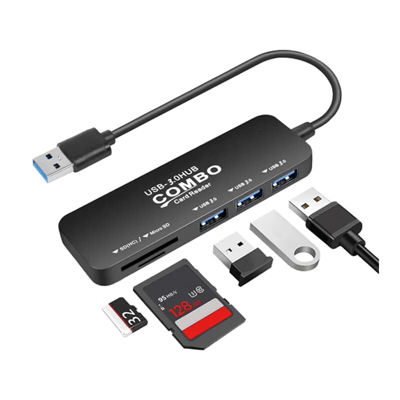 هاب و رم ریدر USB3.0 مدل Combo — تصویر ۱۱