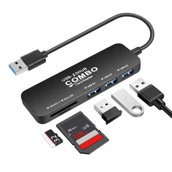 هاب و رم ریدر USB3.0 مدل Combo — تصویر ۳