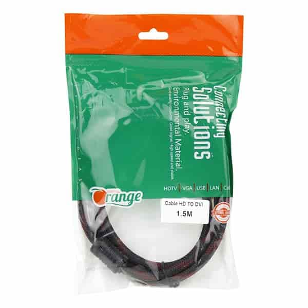 کابل HDMI To DVI Orange 1.5m — تصویر ۴