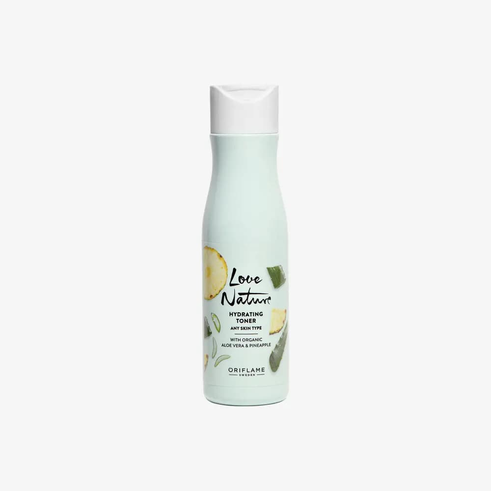تونر آبرسان لاونیچر آلوئه‌ورا و آناناس اوریفلیم Love Nature Hydrating Toner with Organic Aloe Vera & Pineapple