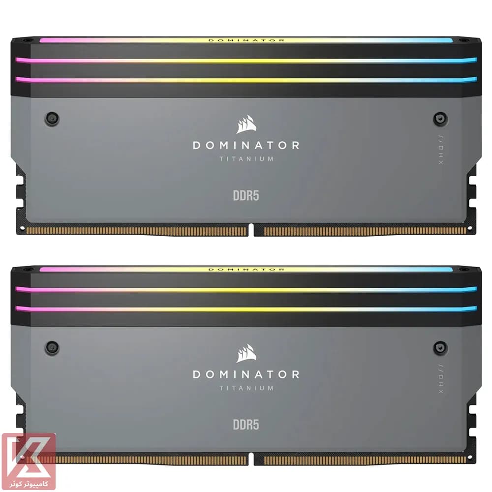 رم کامپیوتر DDR5 دو کاناله 6600 مگاهرتز CL32 کورسیر مدل DOMINATOR TITANIUM RGB ظرفیت 64 گیگابایت — تصویر ۵