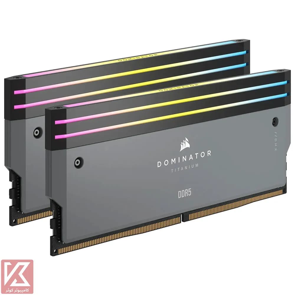 رم کامپیوتر DDR5 دو کاناله 6600 مگاهرتز CL32 کورسیر مدل DOMINATOR TITANIUM RGB ظرفیت 64 گیگابایت — تصویر ۶