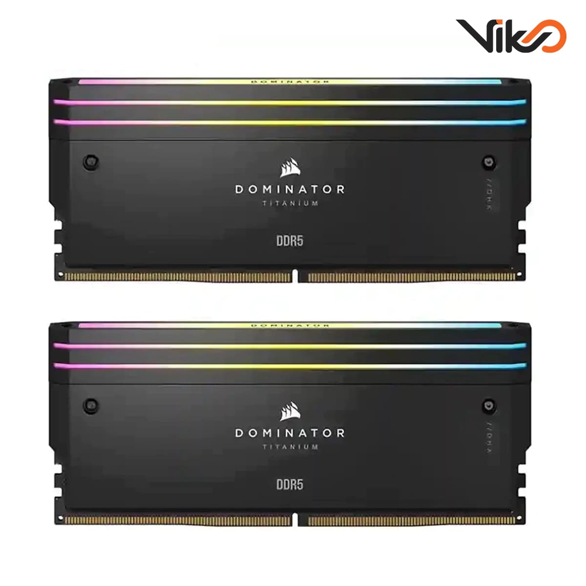 رم کامپیوتر DDR5 دو کاناله 6600 مگاهرتز CL32 کورسیر مدل DOMINATOR TITANIUM RGB ظرفیت 64 گیگابایت