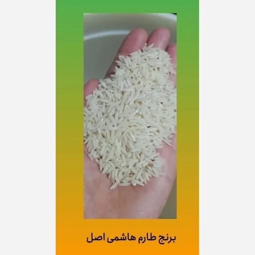 برنج طارم هاشمی یک بار الک معطر ممتاز ،یکدست،باکیفیت با پخت عالی بسته 5 کیلویی