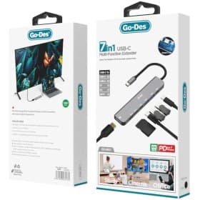 هاب USB-C شش‌کاره HDMI 4K با PD 87W و کارت‌خوان SD/TF — تصویر ۳