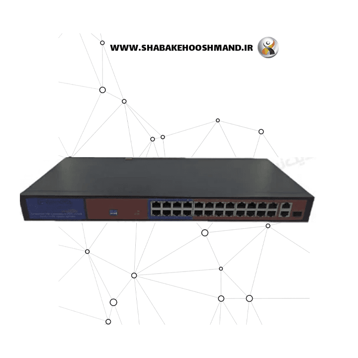 سوییچ شبکه 24 پورت ایزی‌گیگز مدل EG-SWU-1381-27FCP