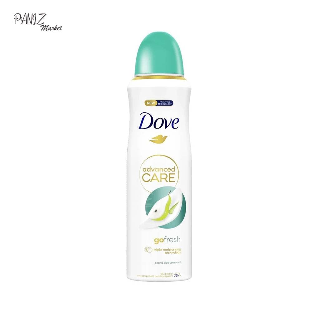 اسپری ضد تعریق 72 ساعته داو Dove رایحه گلابی و آلوئه ورا مدل Advance Care