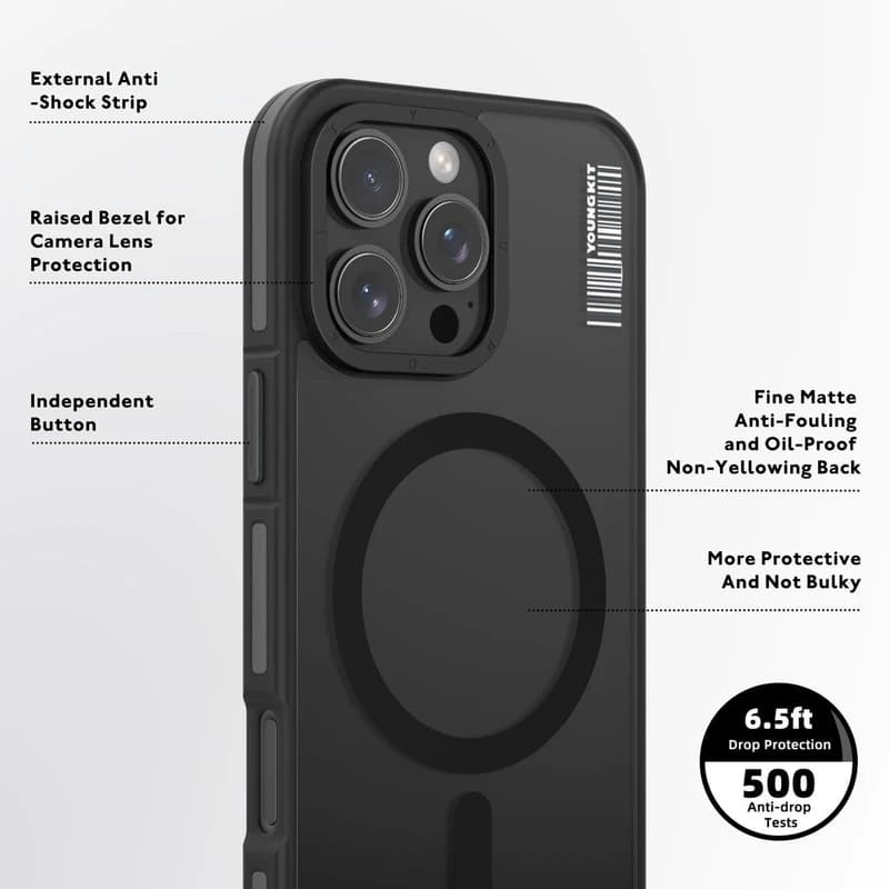 کاور YOUNGKIT مدل Rock Sand مناسب برای iPhone 15 ProMax — تصویر ۱۲