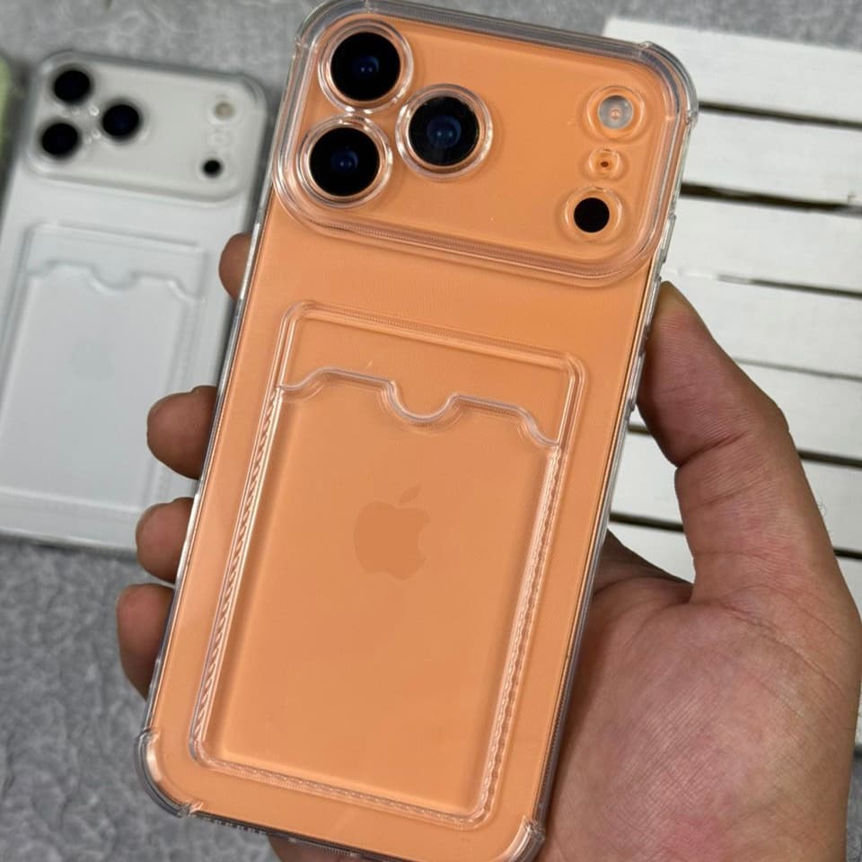 کاور شفاف ایربگ دار به همراه جاکارتی و محافظ لنز مناسب برای Apple iPhone 13 — تصویر ۵