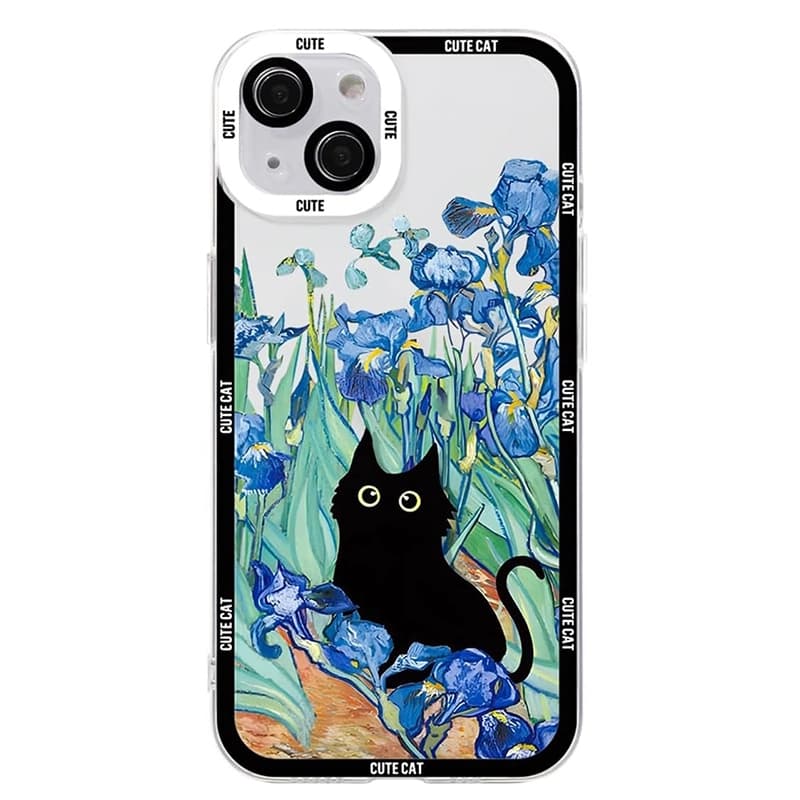 کاور CAT ART مدل گربه سیاه مناسب برای iPhone XR