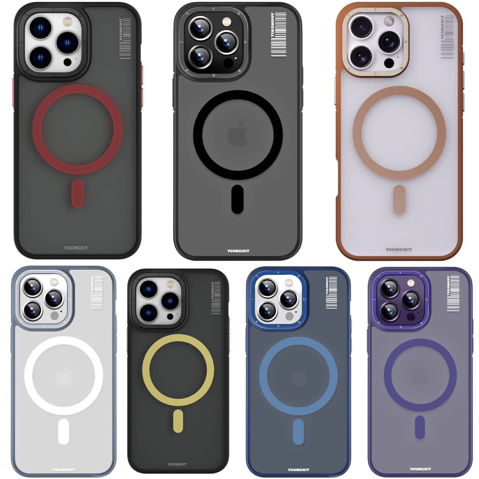 کاور YOUNGKIT مدل Rock Sand Skin Feel Magsafe Series مناسب برای Apple iPhone 13/14 — تصویر ۴