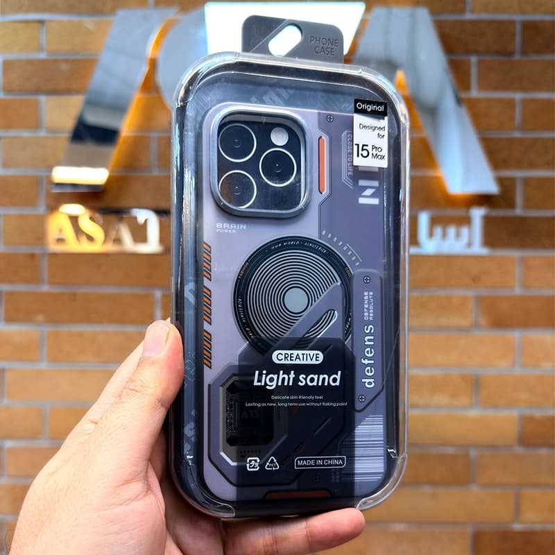 کاور مگ سیف Light Sand طرح Technology مناسب برای iPhone 15 ProMax — تصویر ۱۲